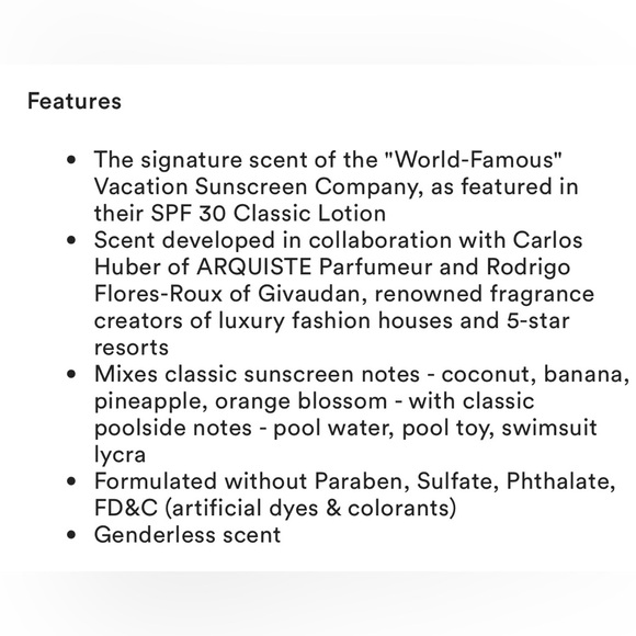 Vacation By Vacation Genderless Scent Gold Travel Size 0.34 Fl. Oz. / 10 ml NEW - Picture 9 of 12